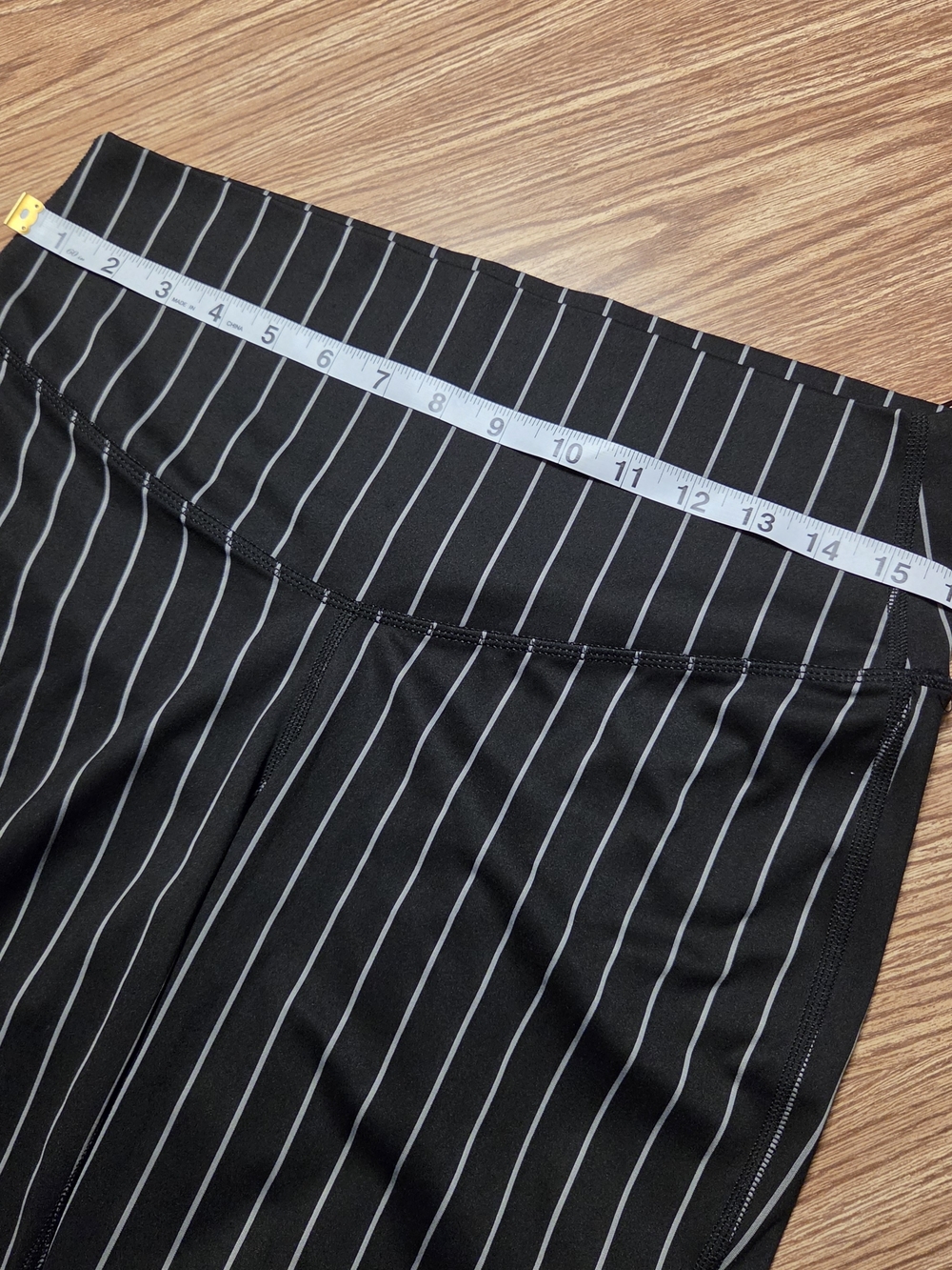 JoyLab Black Pinstripe Flare Leggings - Picture 3 of 8